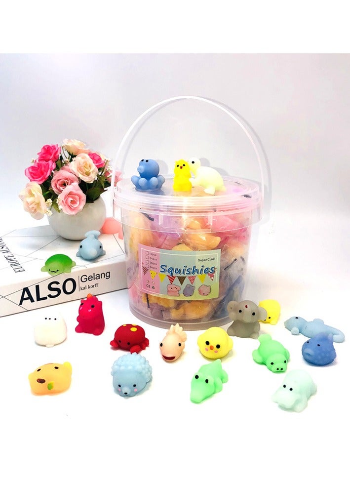 DURKU 36 PCS Mochi Squishy Toys, Novelty Stretchy Stress Relief Toys, Mochi Squishy Toy for Birthday Gift - Image 1