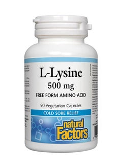 natural Factors Natural Factors L-lysine, 500 mg, 90 Veggie Capsules 