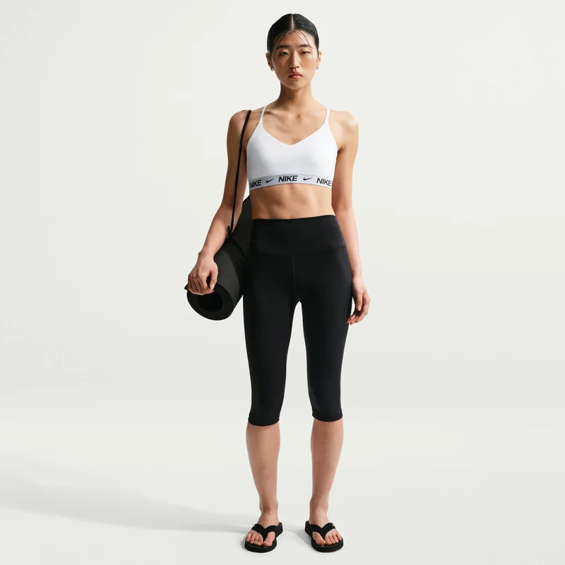 Nike White Women's Indy Dri-FIT Light-Support Padded Training Sports Bra for Women | Best Price UAE
