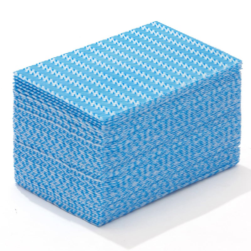 Peachicha Reusable Cleaning Towels, Multi-Purpose Handy Towel, Blue Handi Wipe Reusable Cloths, Disposabel Dry Kitchen Wipes, Dish Cloths, Durable, Absoebent,Dry Quickly, 50 Count - Image 1