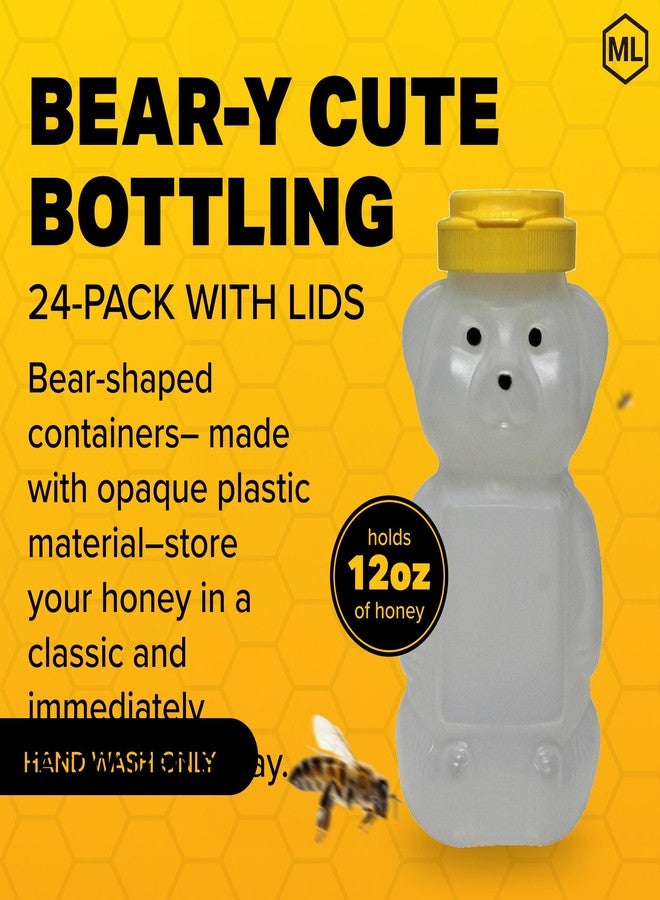 Mann Lake Honey Bear Dispensers, Attractive Opaque Design, Convenient Flip-Top Lids, Ideal Honey Storage, Durable Plastic, 24-Pack, 12 oz - Image 2