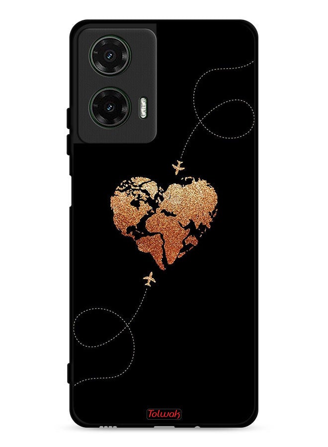 Tolwak Motorola Moto G35 5G Protective Case Cover Airplanes Touching Heart - Image 1