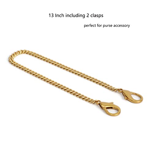 Yichain Mini Nice Purse Chain Strap Replacement Handbag Crossbody Shoulder Purse Strap Accessories Charms (Antique Gold,13 Inch) - Image 2