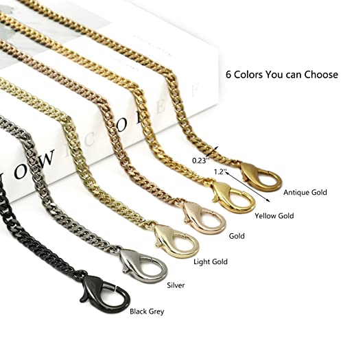 Yichain Mini Nice Purse Chain Strap Replacement Handbag Crossbody Shoulder Purse Strap Accessories Charms (Antique Gold,13 Inch) - Image 5