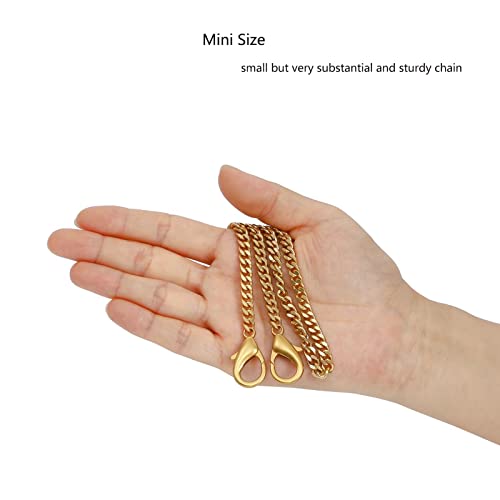 Yichain Mini Nice Purse Chain Strap Replacement Handbag Crossbody Shoulder Purse Strap Accessories Charms (Antique Gold,13 Inch) - Image 4