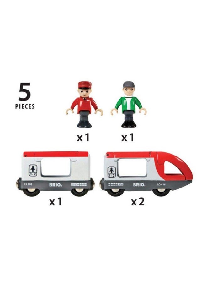 Brio BRIO World 33505 - Travel Train Set - Premium 5 Piece Wooden Toy Set for Toddlers | Ideal Birthday Compatible with All BRIO Railway Toys  - Image 4