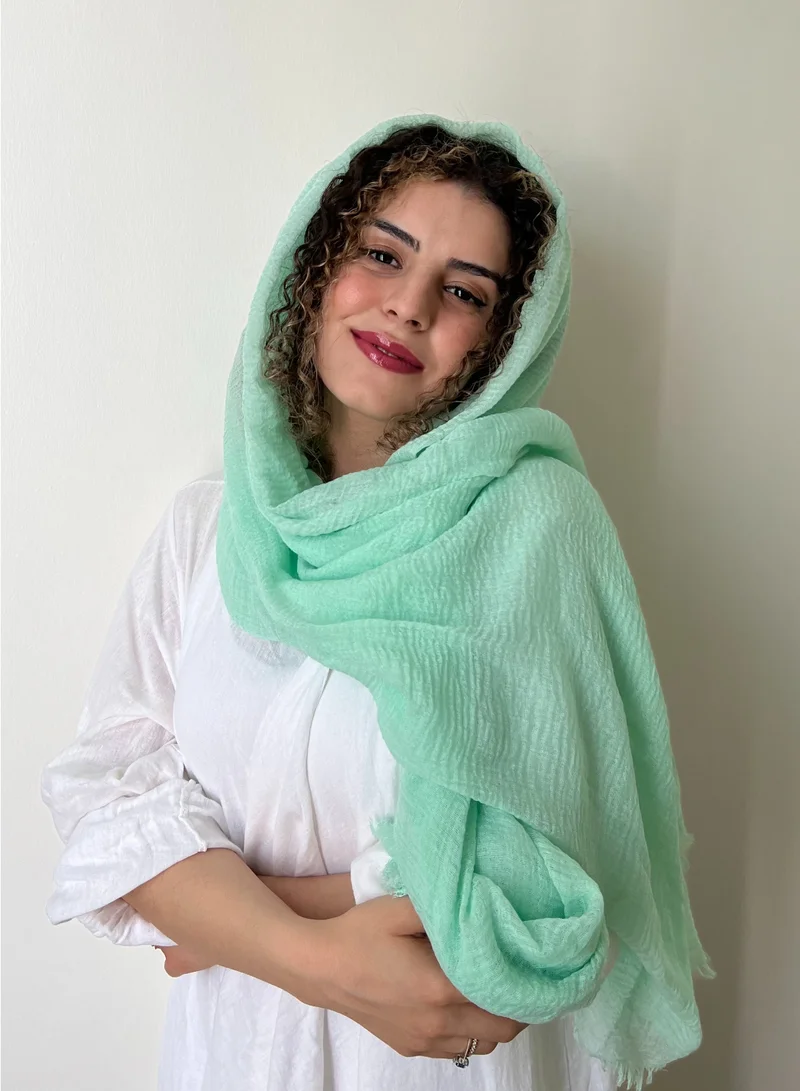 The Untitled Project Teal Me More - Crinkle Organic Cotton Scarf