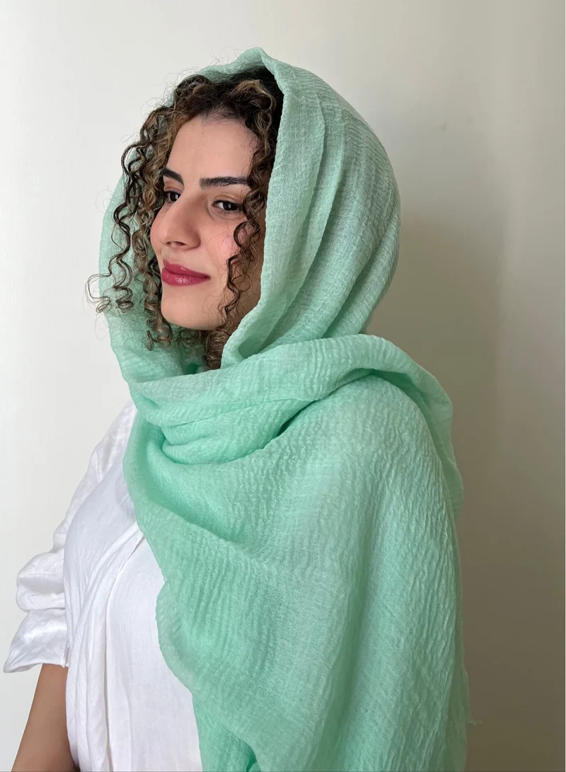 The Untitled Project Teal Me More - Crinkle Organic Cotton Scarf