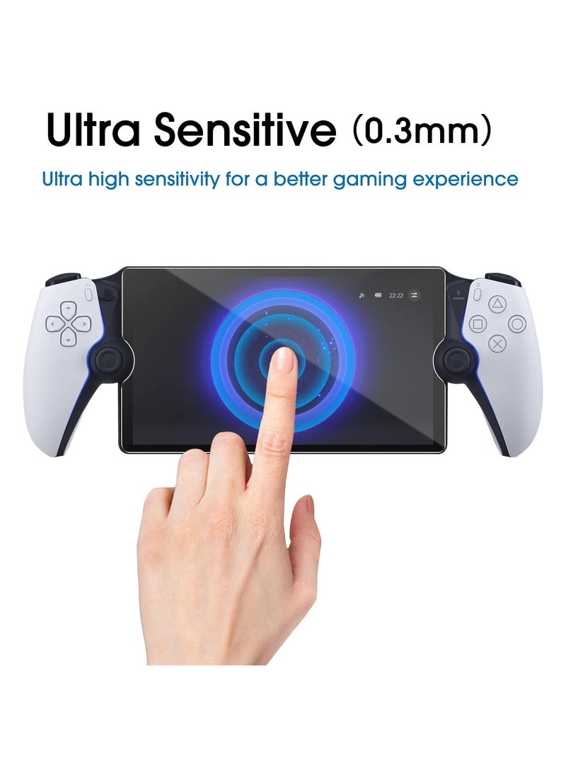 Amfilm - amFilm 3 Pack Tempered Glass Screen Protector for PlayStation Portal Remote Player 8 inch - PlayStation 5 with Easy Installation Kit, Transparent Ultra HD, Anti-Scratch, Anti-Fingerprint - Image 1