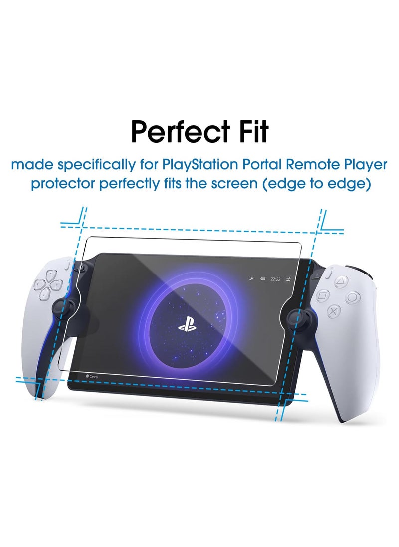 Amfilm - amFilm 3 Pack Tempered Glass Screen Protector for PlayStation Portal Remote Player 8 inch - PlayStation 5 with Easy Installation Kit, Transparent Ultra HD, Anti-Scratch, Anti-Fingerprint - Image 1