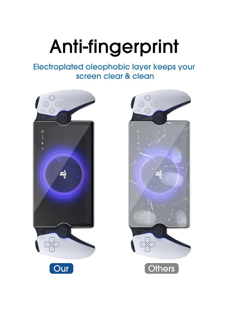 Amfilm - amFilm 3 Pack Tempered Glass Screen Protector for PlayStation Portal Remote Player 8 inch - PlayStation 5 with Easy Installation Kit, Transparent Ultra HD, Anti-Scratch, Anti-Fingerprint - Image 1