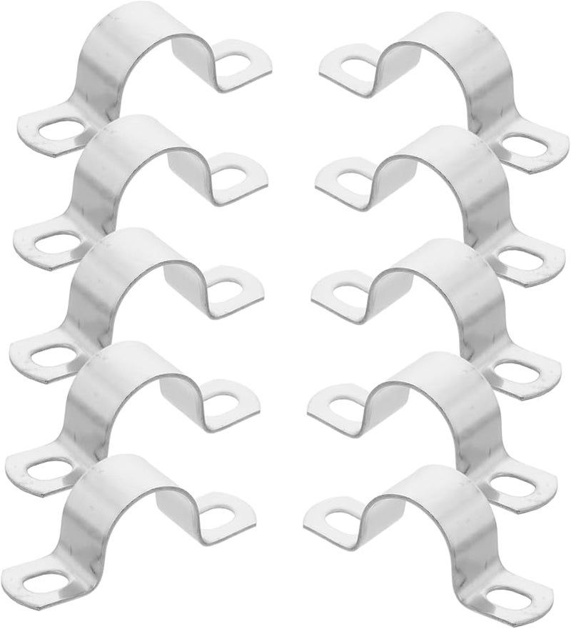 مشابك أنابيب من الفولاذ المقاوم للصدأ 10 قطع 7.5 × 2.5 × 1.9 سم أقواس عالية القوة للسباكة والكهرباء - Image 1