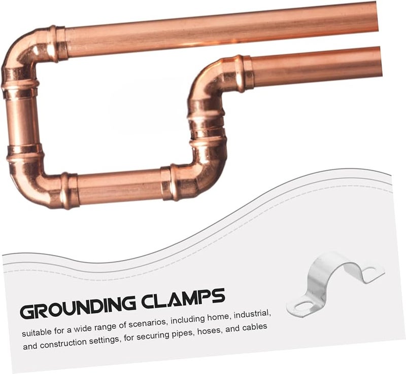 مشابك أنابيب من الفولاذ المقاوم للصدأ 10 قطع 7.5 × 2.5 × 1.9 سم أقواس عالية القوة للسباكة والكهرباء - Image 4