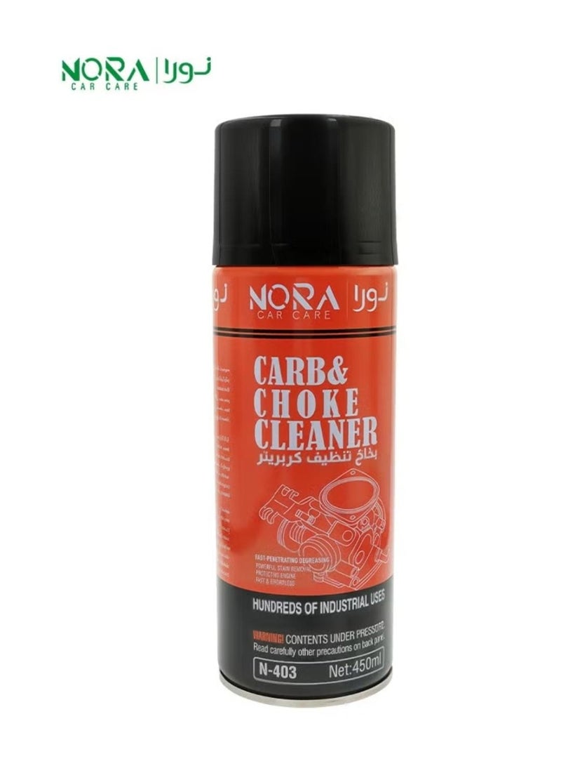 نورا منظف ​​المكربن ​​والخنق من نورا، 450 مل، N-403، منظف قوي للمكربنات والخنق والصمامات وأجسام الخانق - Image 1