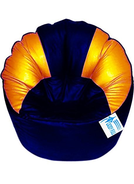 caddyFull caddyFull XXXL Muddha Chair Without Beans Blue and Orange 