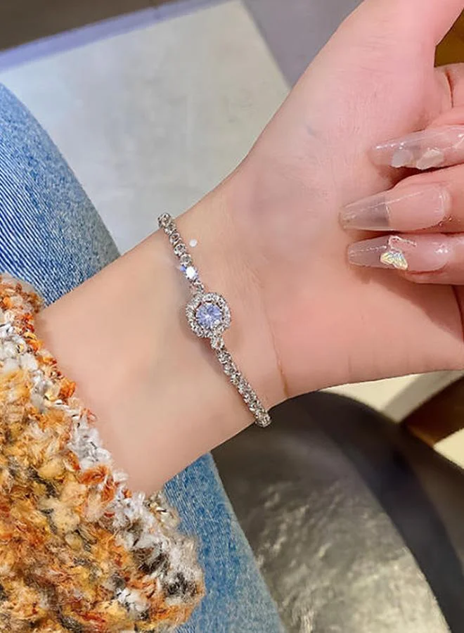 Take Two  Sparkling Silver Crystal Bracelet for Women | Best Price UAE