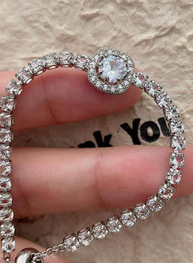 Take Two  Sparkling Silver Crystal Bracelet for Women | Best Price UAE