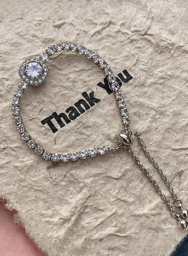 Take Two  Sparkling Silver Crystal Bracelet for Women | Best Price UAE