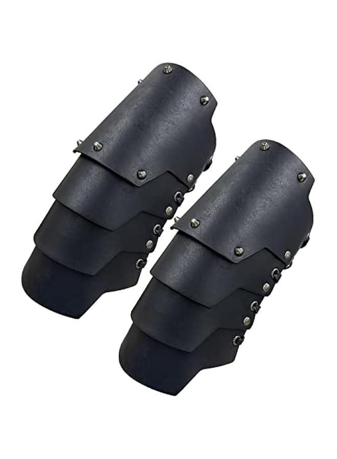 درع الذراع الجلدي المزيف من العصور الوسطى بـ 4 طبقات، قفازات المرتزقة من العصور الوسطى، حماية الذراع لفارس الرامي - Image 1
