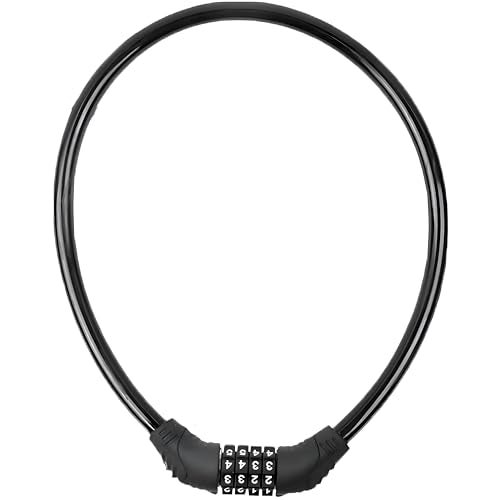 CLAPONE Bike Lock Bicycle Cable High Security Resettable Combination Coiling Bicycle Lock Heavy Duty Anti Theft Cable with Mounting Bracket (Heavy Duty Anti-Theft Protection, 60CM Multi-Purpose Lock) - Image 1