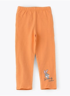 Knitted jogger with placment print