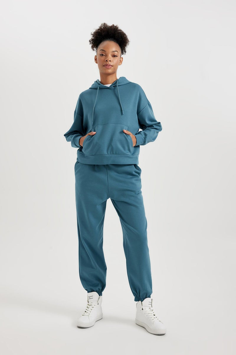 Woman DeFactoFit Oversize Fit Skuba Diving Fabric Sweatpants