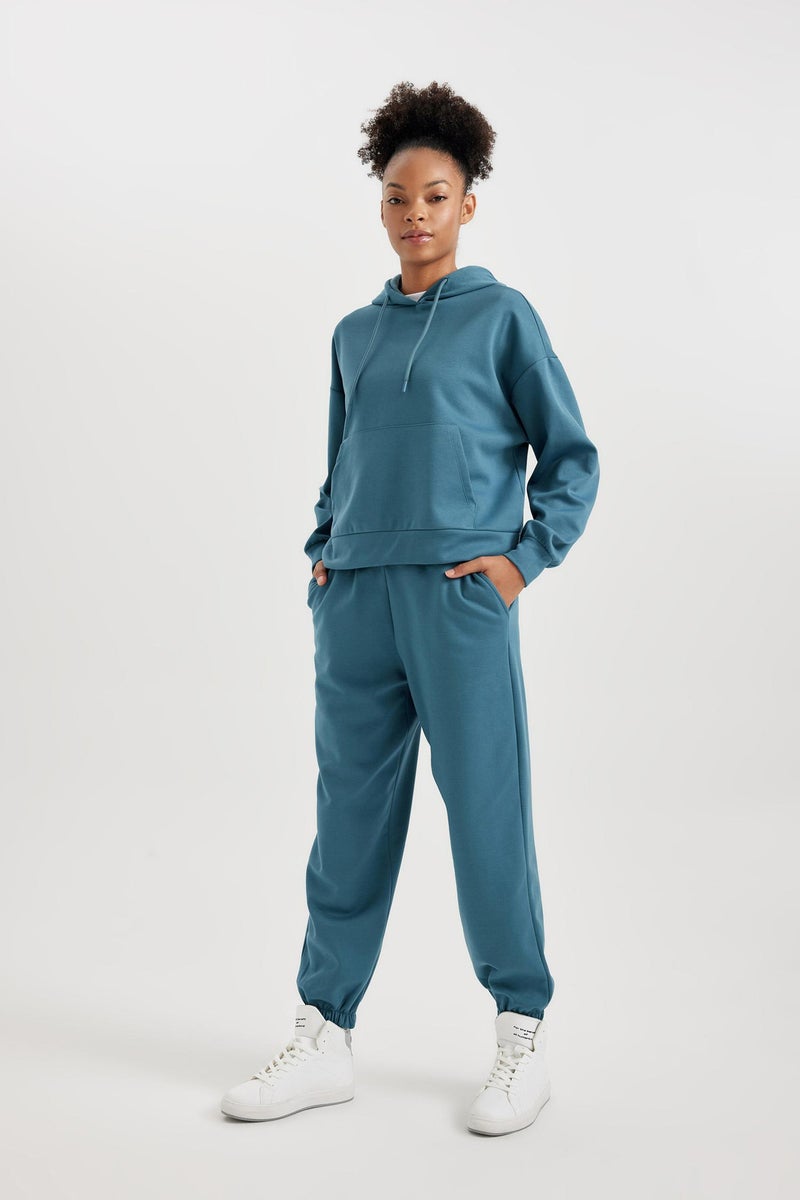 Woman DeFactoFit Oversize Fit Skuba Diving Fabric Sweatpants