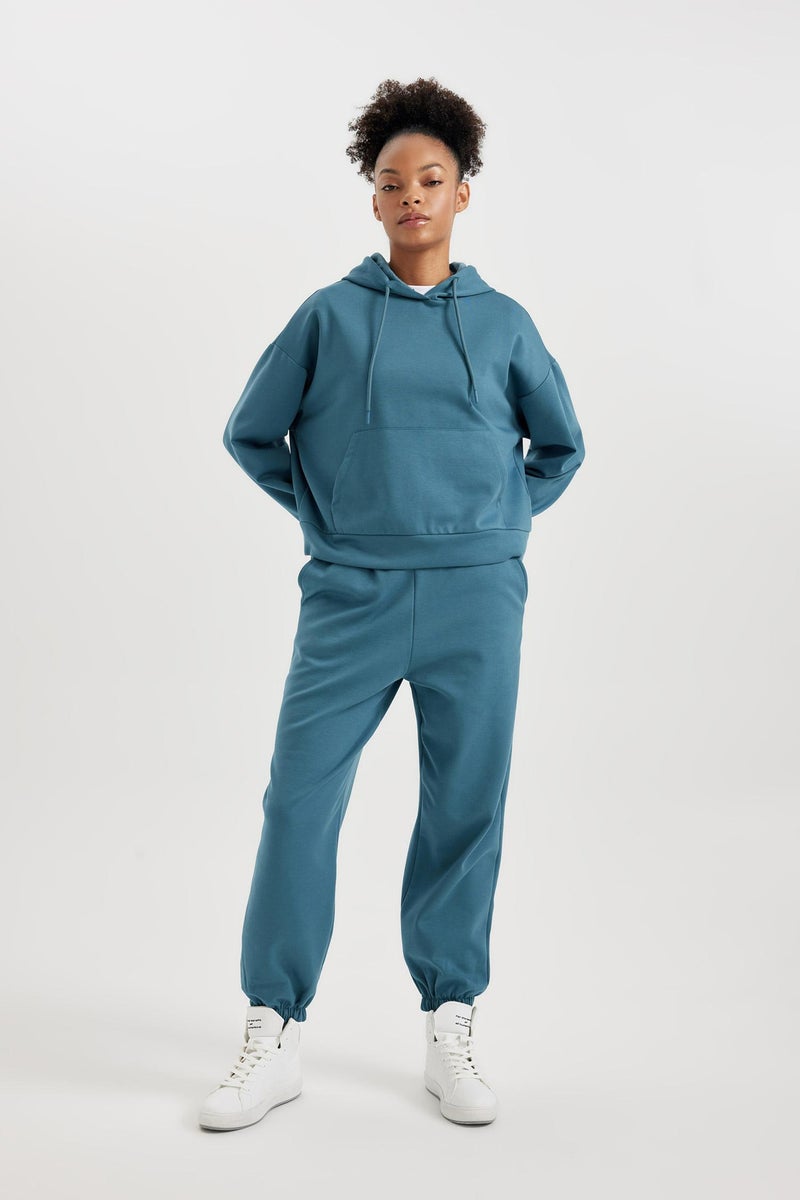 Woman DeFactoFit Oversize Fit Skuba Diving Fabric Sweatpants