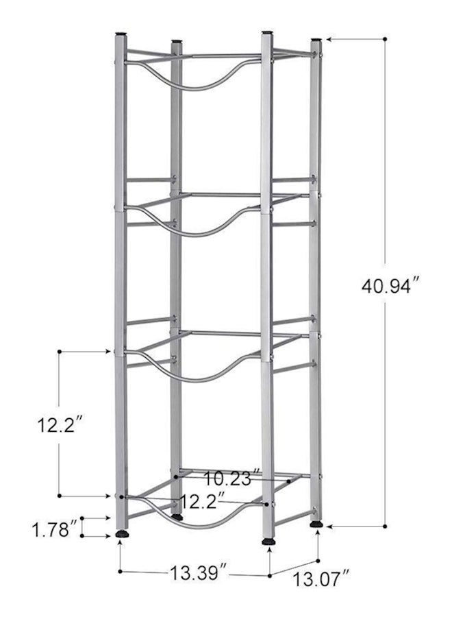 Water Bottle Storage Stand, 4 Tier Water Bottle Holder 5 Gallons Shelf, Heavy Duty Water Bottle Stand Storage for Kitchen、Home and Office，Easy To Assemble（XM_439(4 tier)） - Image 3