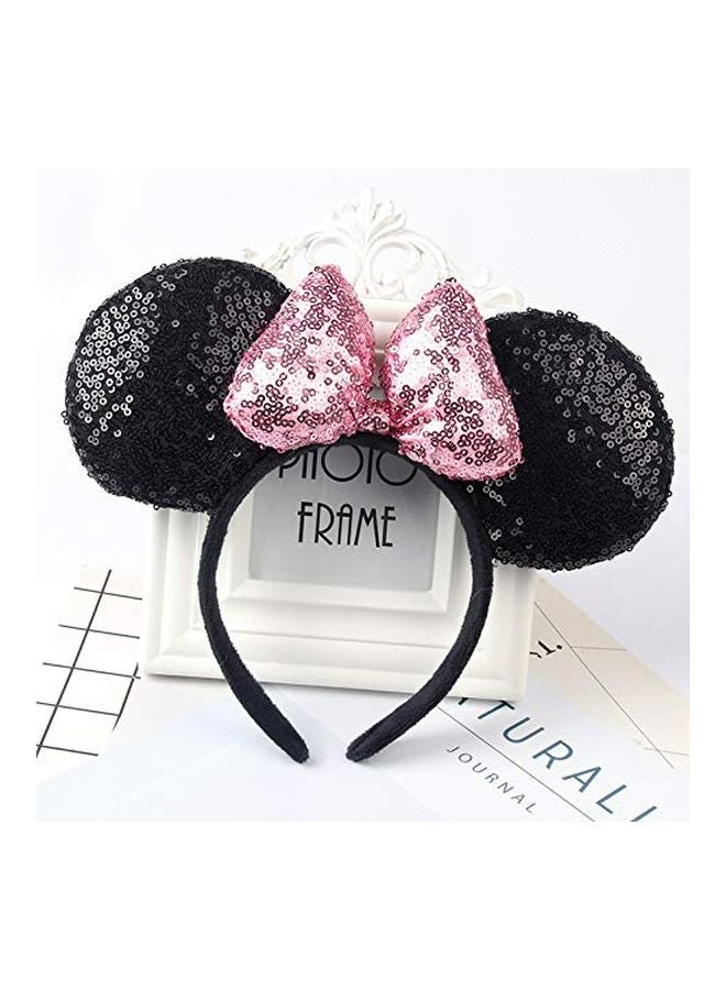 A Miaow 3D Mickey Mouse Ears Headband Black/Pink - Image 2