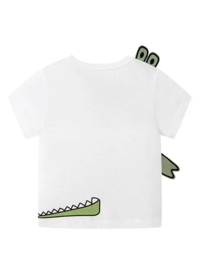 YUNIQEE Green Printed Short Sleeve Crew Neck T-Shirt