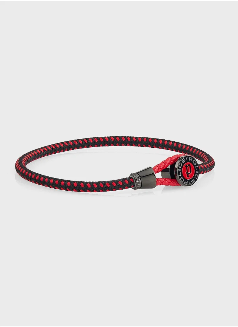 POLICE Buttoned Rope Bracelet