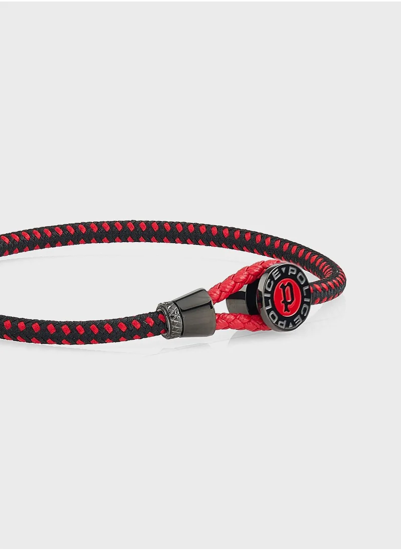 POLICE Buttoned Rope Bracelet