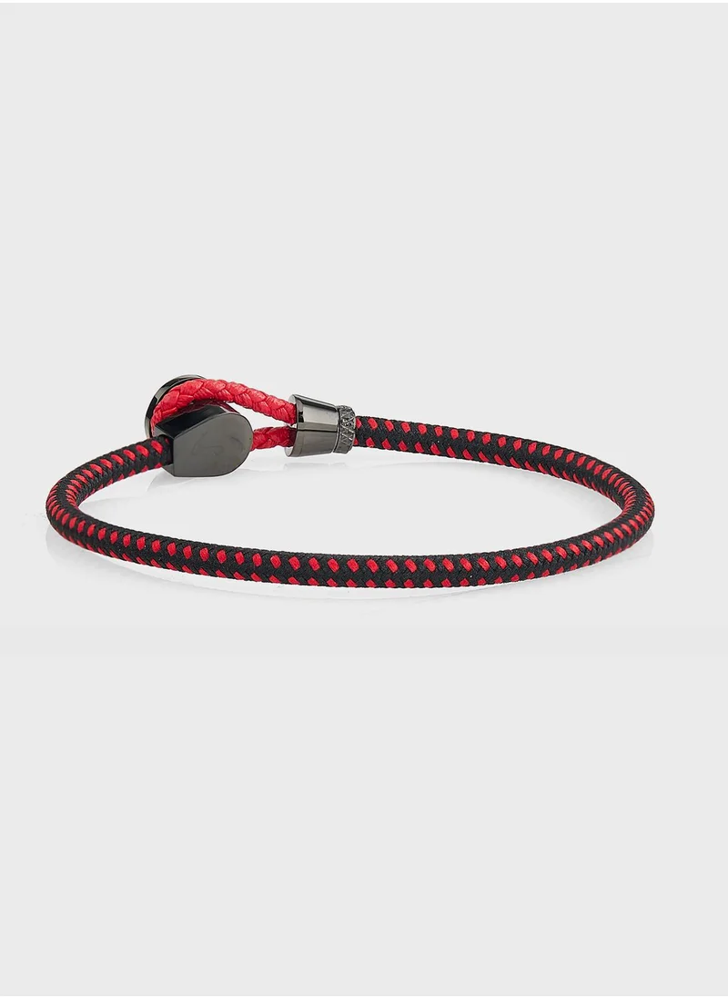 POLICE Buttoned Rope Bracelet