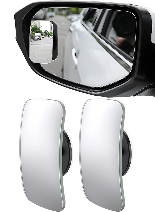 2 PCS Adjustable Rectangular HD Glass Blind Spot Mirrors, Frameless Convex Wide Angle Side Mirrors, Universal Car Exterior Accessories for Most Vehicles - Image 1