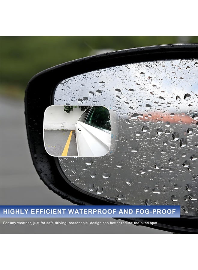 2 PCS Adjustable Rectangular HD Glass Blind Spot Mirrors, Frameless Convex Wide Angle Side Mirrors, Universal Car Exterior Accessories for Most Vehicles - Image 5