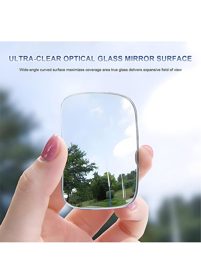 2 PCS Adjustable Rectangular HD Glass Blind Spot Mirrors, Frameless Convex Wide Angle Side Mirrors, Universal Car Exterior Accessories for Most Vehicles - Image 3