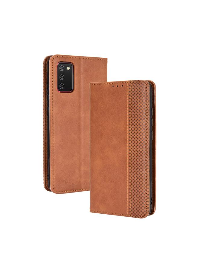 S-TOP Case For Samsung Galaxy A03s Magnetic Buckle Retro Crazy Horse Texture Horizontal Flip Leather Case with Holder & Card Slots & Photo Frame - Image 1