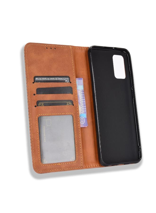 S-TOP Case For Samsung Galaxy A03s Magnetic Buckle Retro Crazy Horse Texture Horizontal Flip Leather Case with Holder & Card Slots & Photo Frame - Image 4