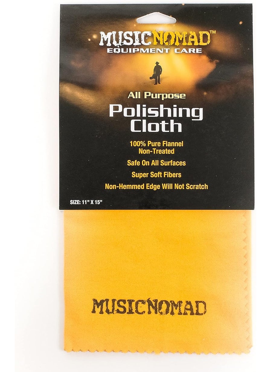 MusicNomad MusicNomad MN200 All Purpose NonTreated Flannel Polishing Cloth 11 x 15  - Image 1