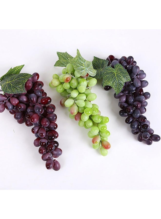 NIBEMINENT Artificial Grape Bunch Green/Red 18x8cm - Image 2