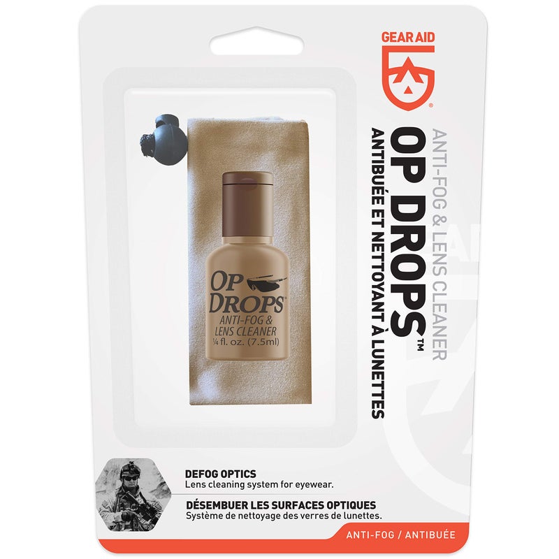 GEAR AID Op Drops Anti-Fog and Lens Cleaner for Eyewear and Optics, 0.25 fl oz (44053) - Image 1