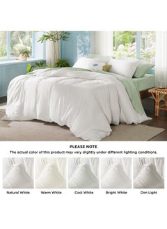 Bedsure Bedsure King Duvet Cover Ivory White - Moisture Wicking and Silky Eucalyptus Lyocell Cotton Hybrid Comforter Cover Set for Hot Sleeper - Buttery Soft and Breathable Cooling Bedding,Full Size  - Image 4