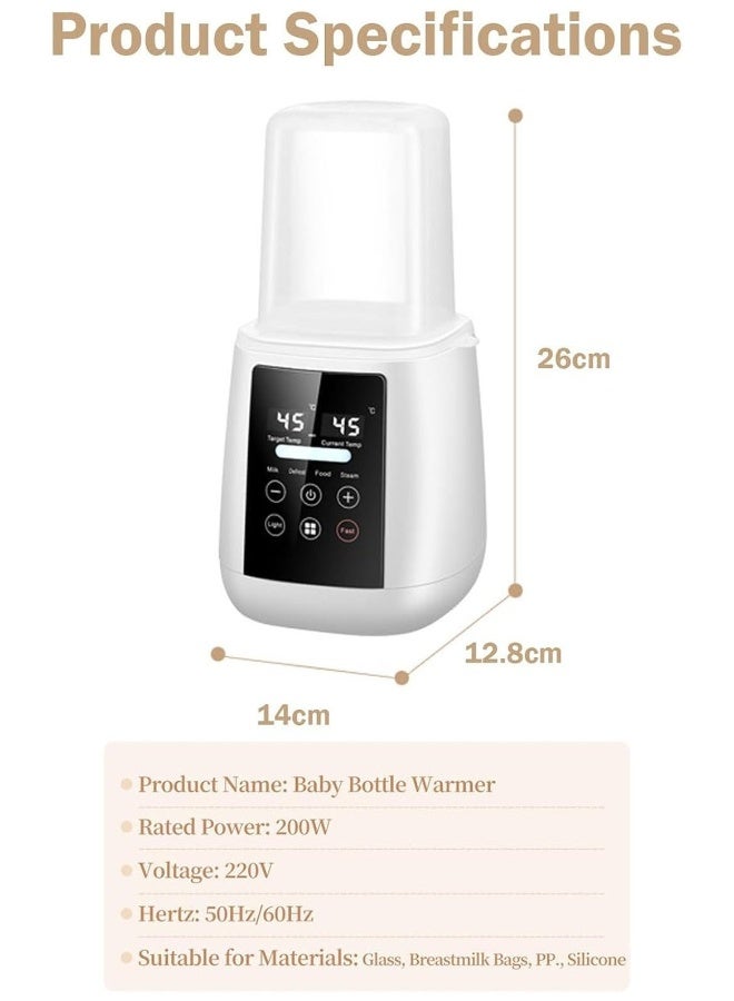 MarlaMall Baby Bottle Warmer, 9-in-1 Fast Baby Milk Warmer 48H Thermostat Food Heater Breastmilk Thaw Formula Water Warming Steamer IMD LED Display Accurate Temperature Control Steamer for All Bottles - Image 2