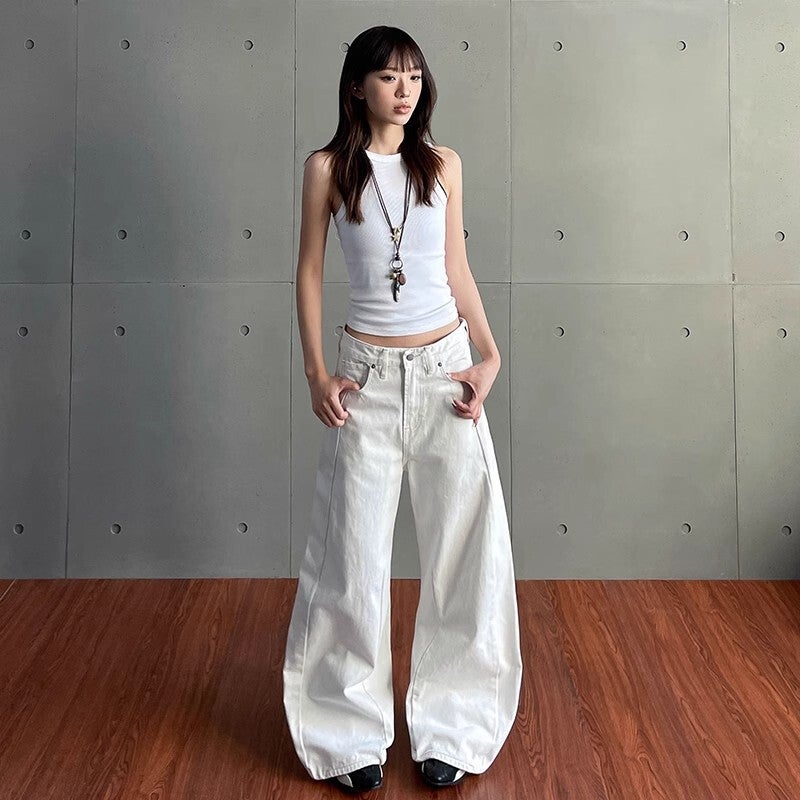 Unisex Classic Denim Jeans Loose Fit Daily Outdoor Wear - Image 3