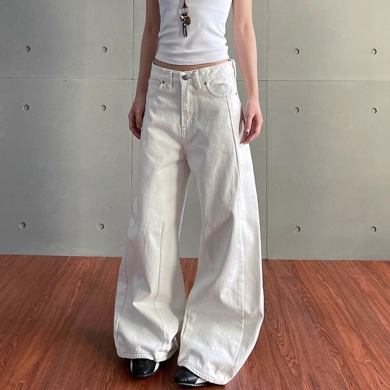 Unisex Classic Denim Jeans Loose Fit Daily Outdoor Wear - Image 1