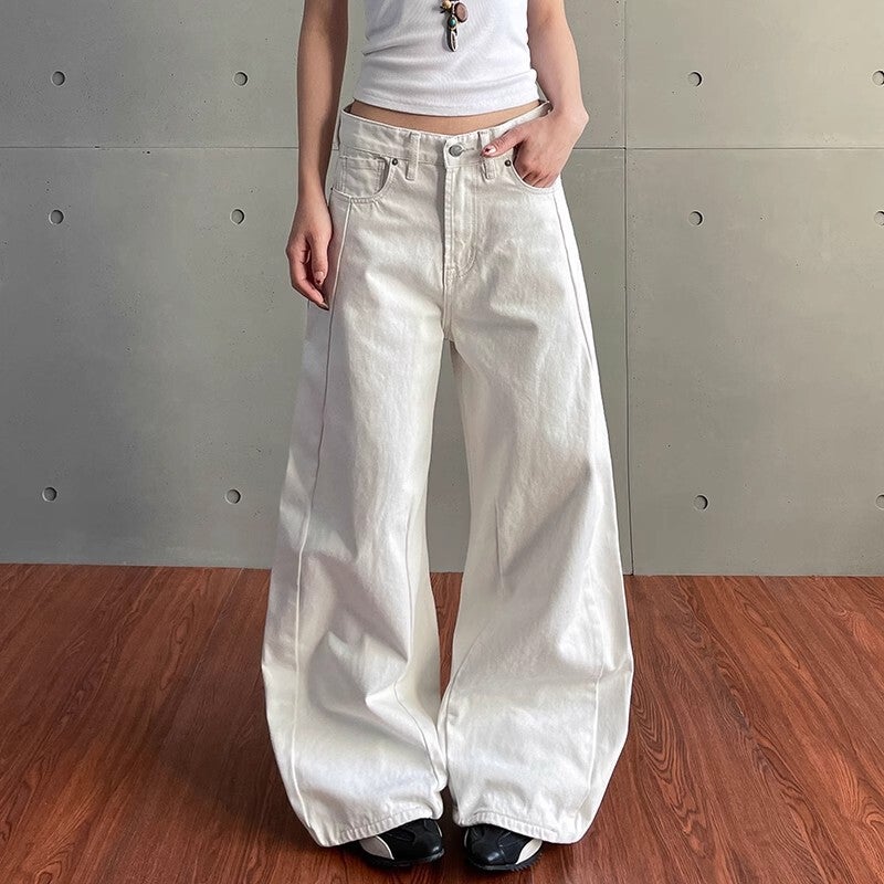Unisex Classic Denim Jeans Loose Fit Daily Outdoor Wear - Image 2