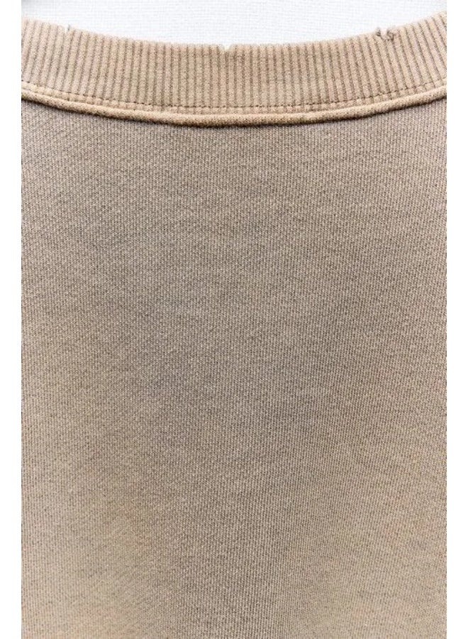 Zara Women's Oversized Drop Shoulder French Terry Sweatshirt – Cotton Blend Casual Comfort Fit Pullover - Image 5