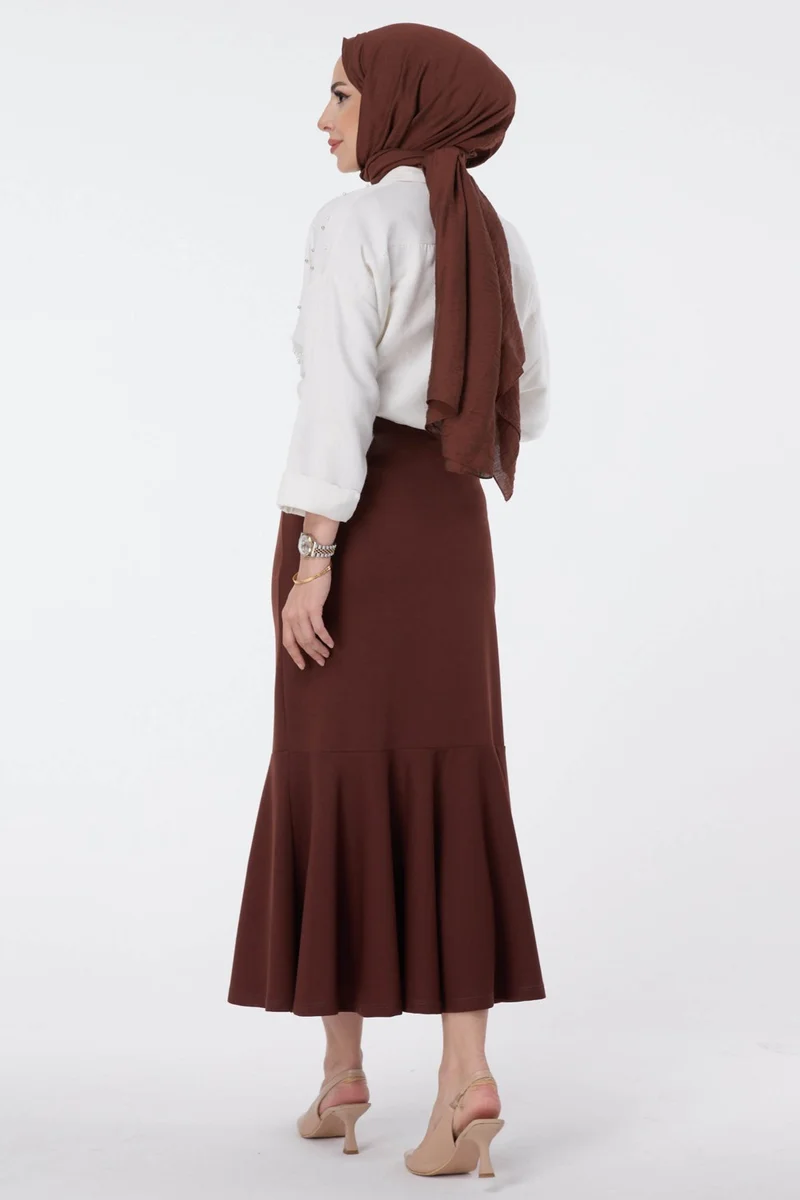 Tofisa 23644-BROWN Skirt