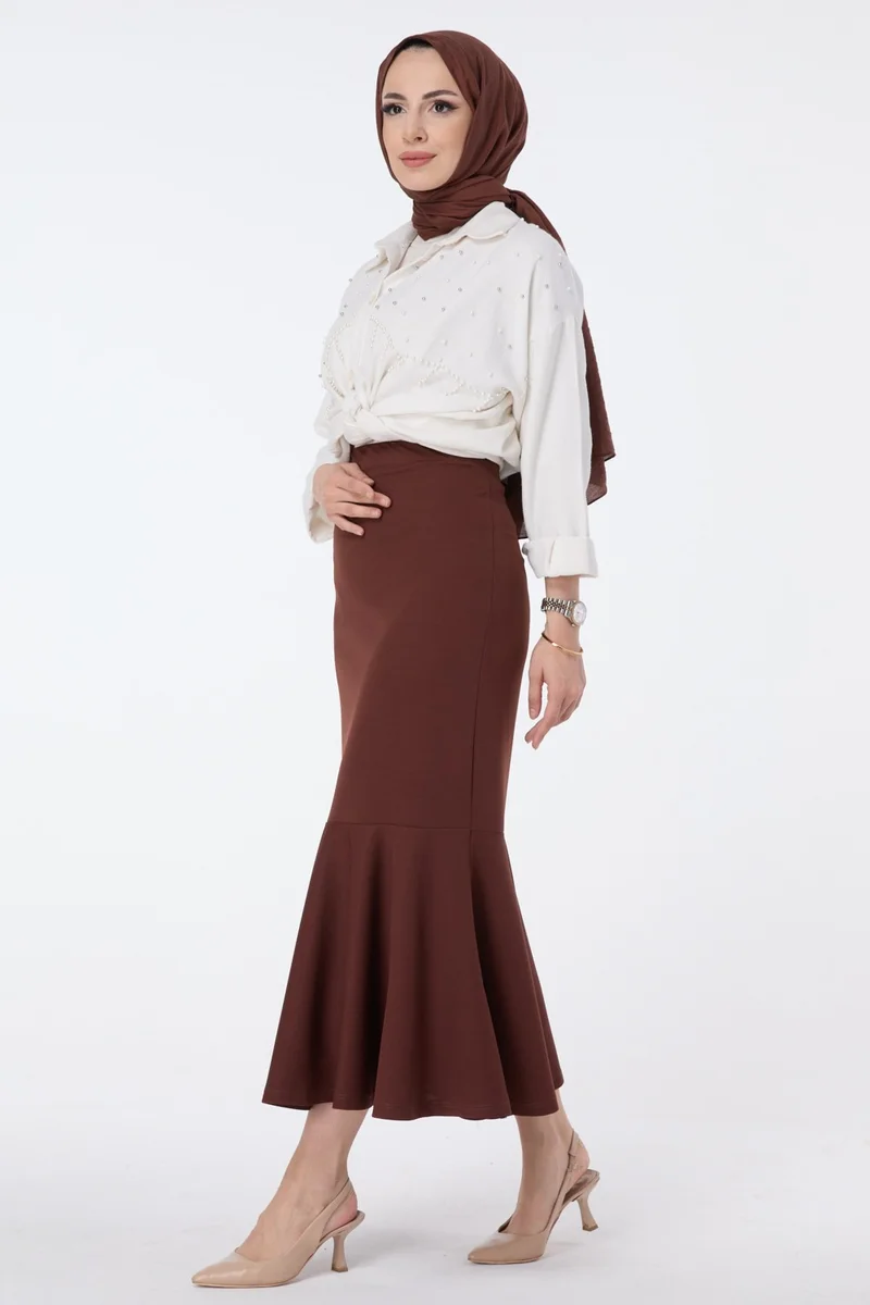 Tofisa 23644-BROWN Skirt